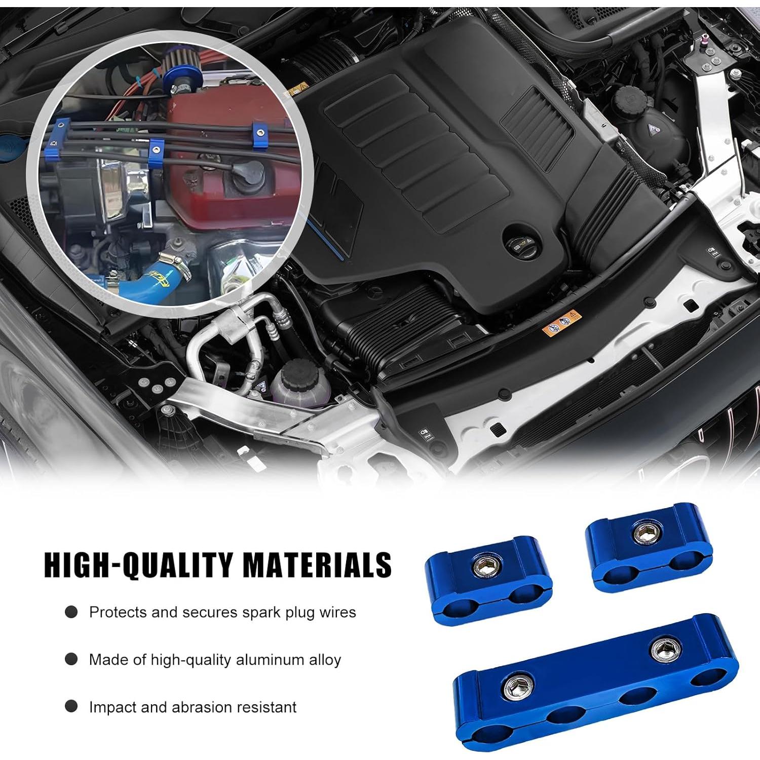 Juego de Separadores de Cables de Bujía YTFRL 4 Piezas Azul