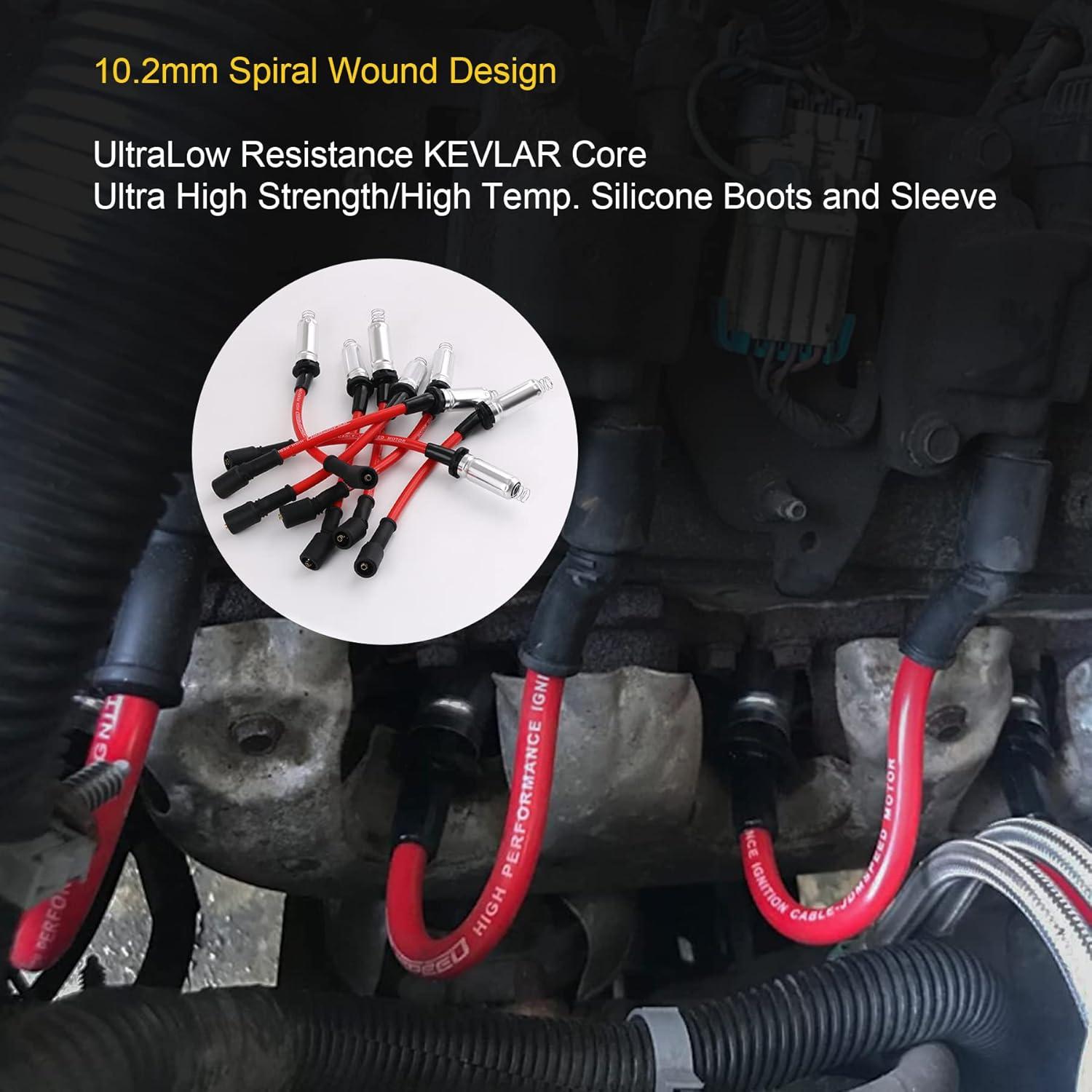 Bujía Cable de Encendido JDMSPEED 10.2mm para Chevy GMC V8