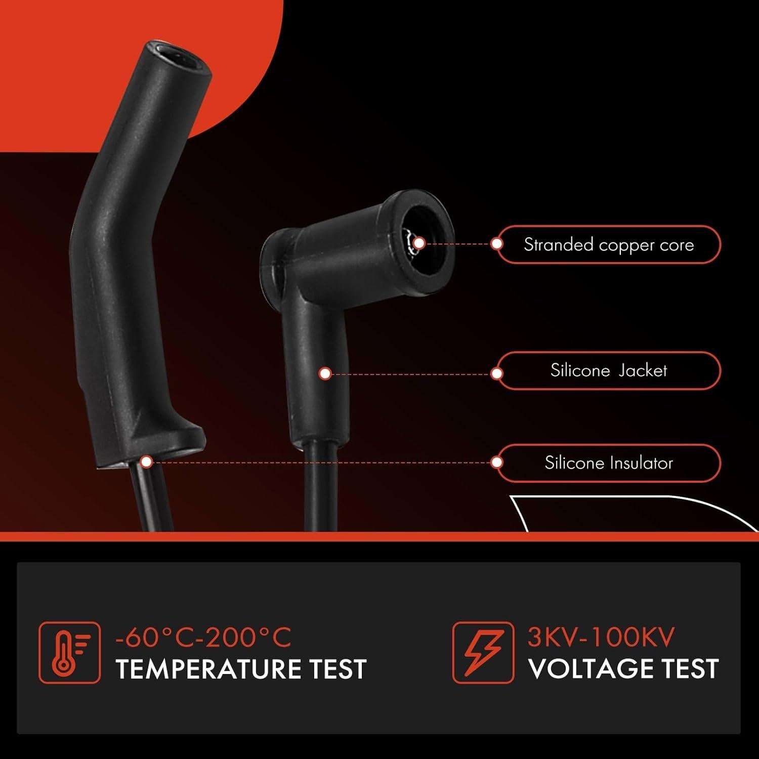 Juego de Cables de Bujía A-Premium para Ford Focus 2000-2004