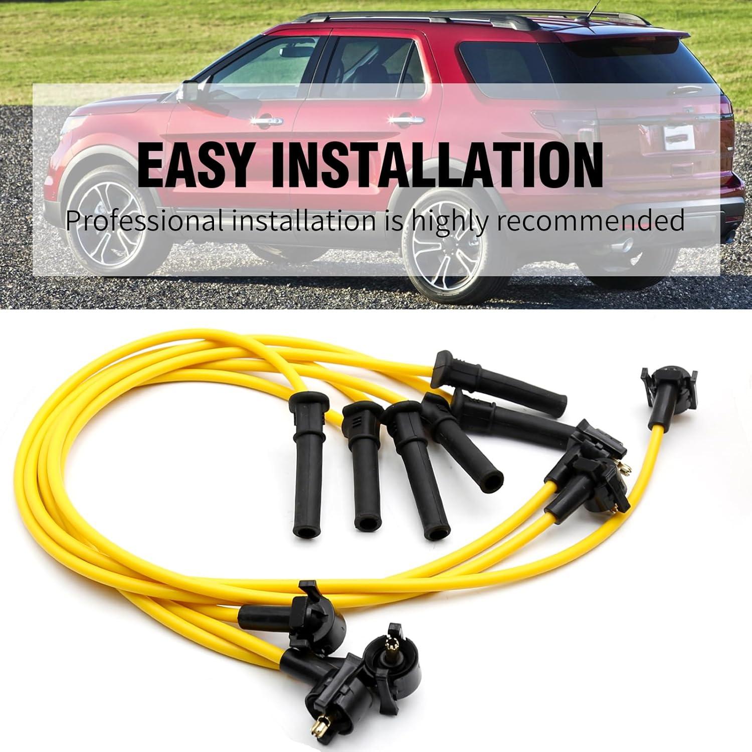 Juego de Cables de Bujía Saihisday para Ford V6 4.0