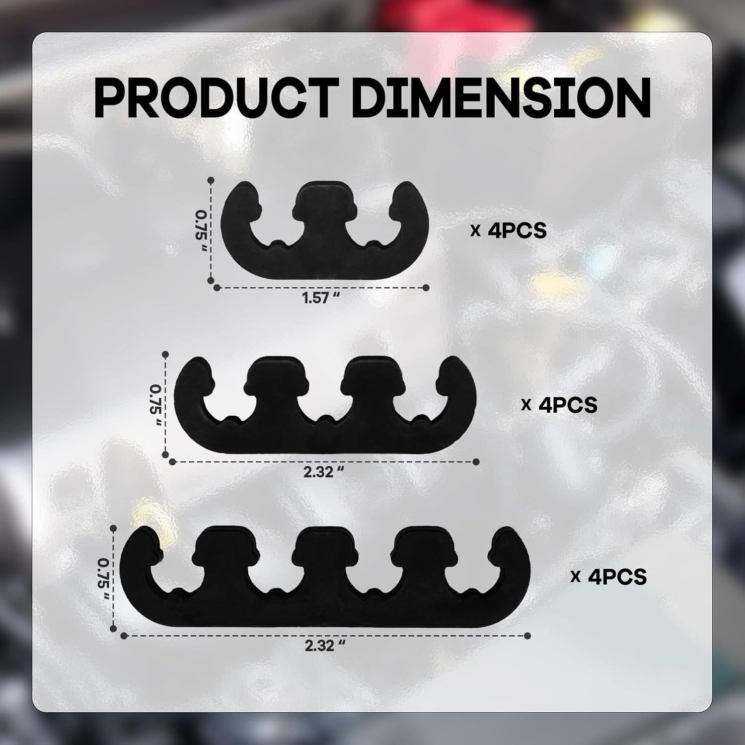 Separador de Cables de Bujía Linsdala 12PCS Negro 7-8.8mm