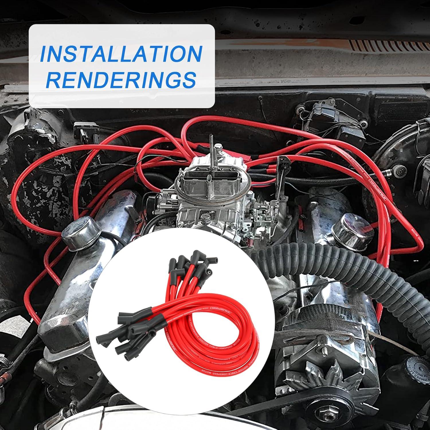 Juego de Cables de Bujía 10.2mm JDMSPEED para Ford F-150 Mustang