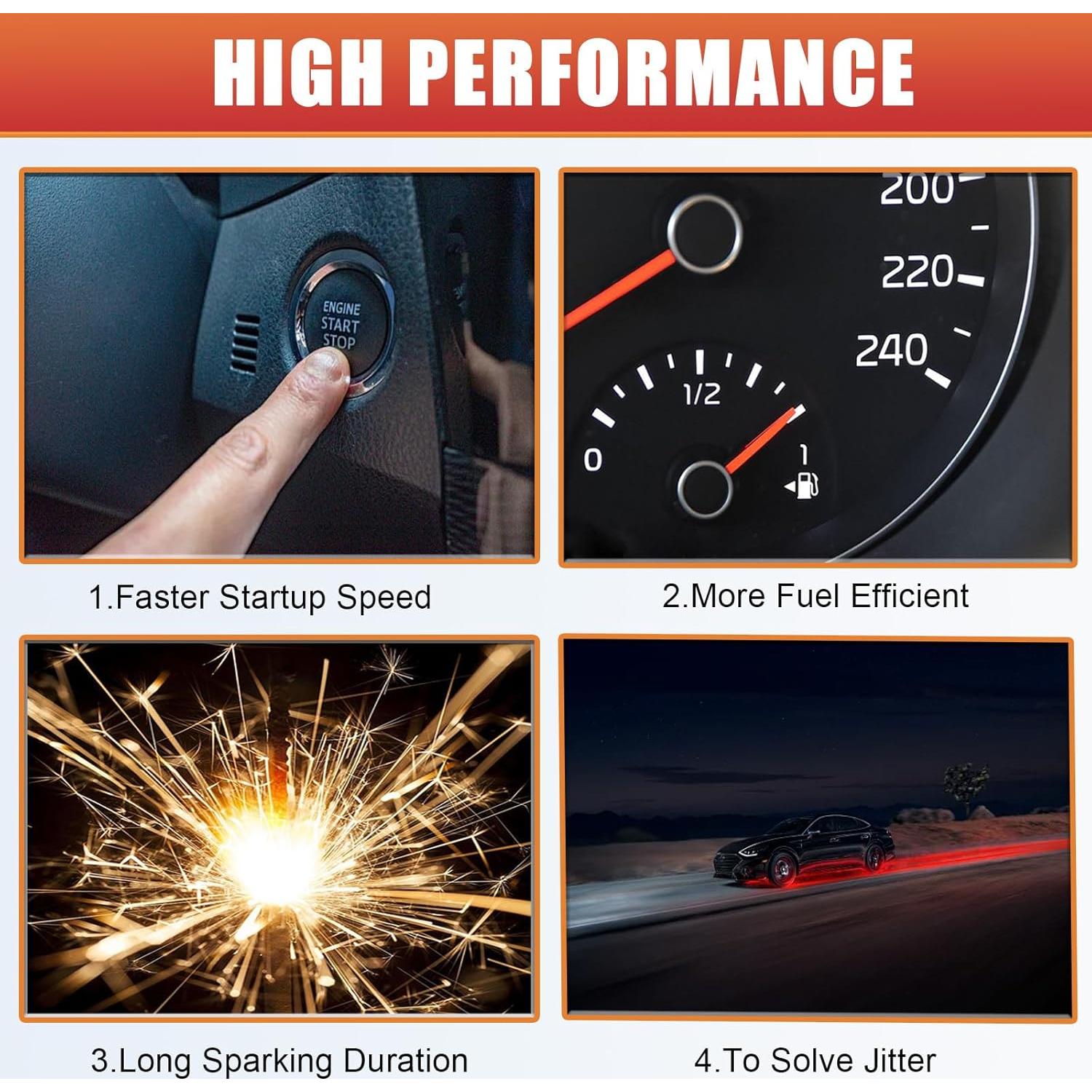 Juego de Cables de Bujía Silicona RLP 8mm Azul para Ford 6 Cilindros