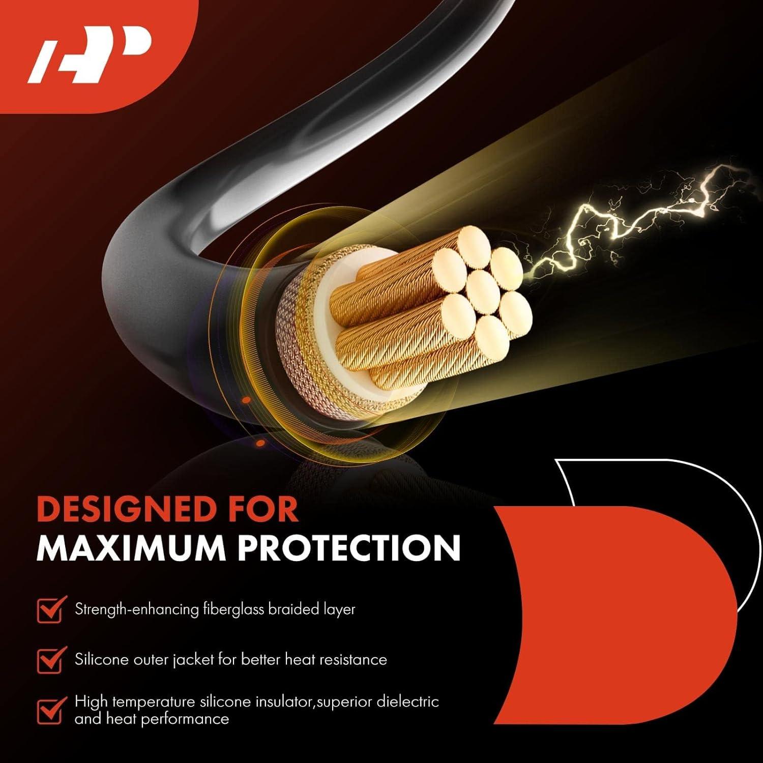 Cables de Bujía de Encendido A-Premium 8mm para Ford y Mazda