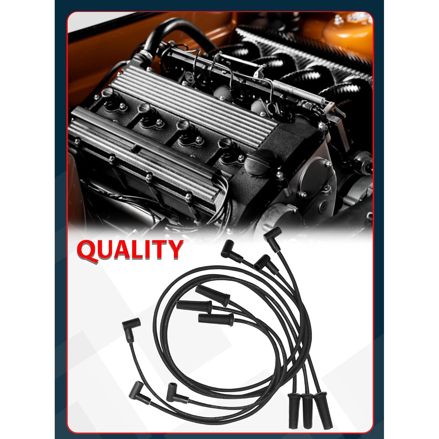 Cables de Bujía Ntoauto 9746BB 8mm 127cm 111.76cm 63.5cm