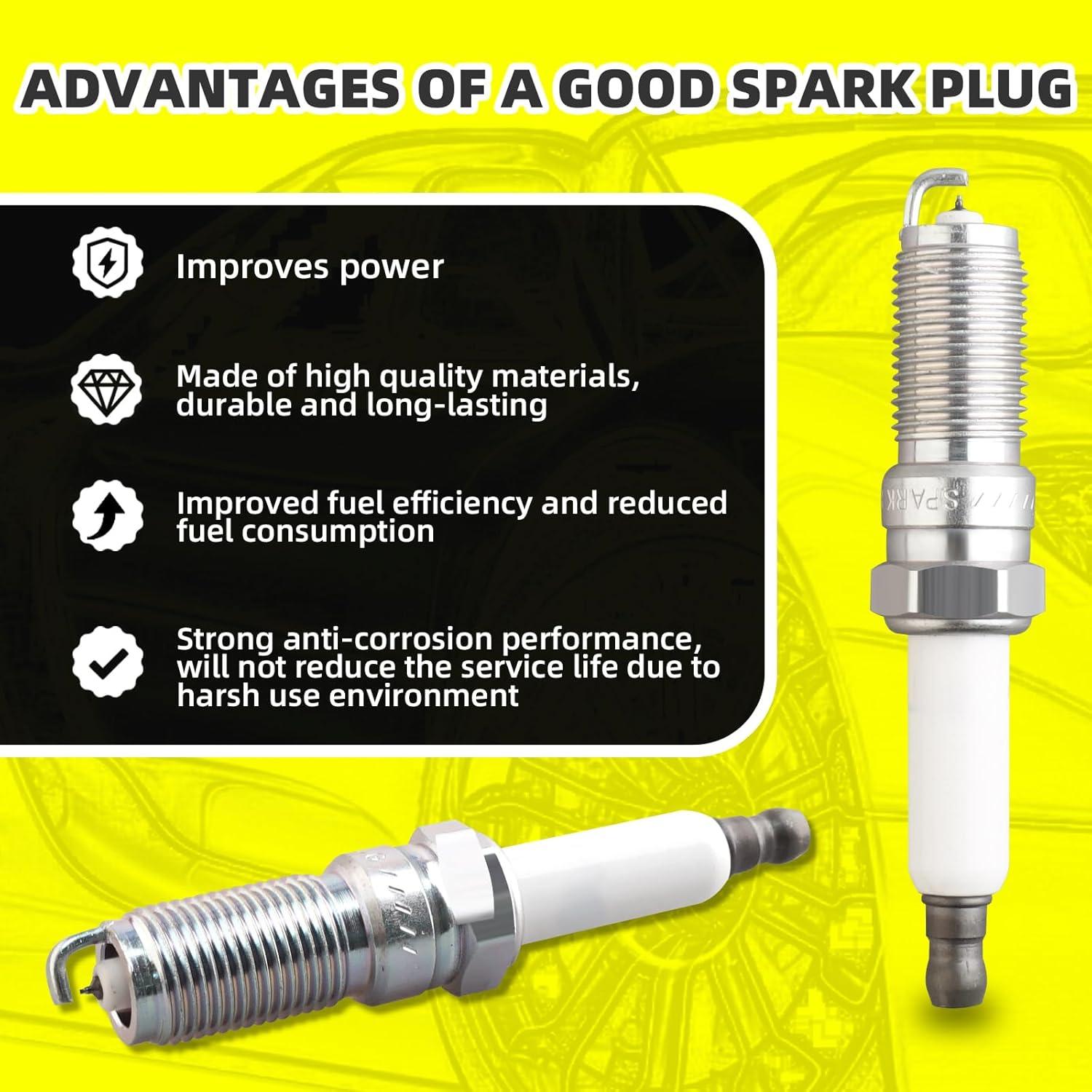 Juego de 6 Bujías de Iridio y Cables MOAUTO 52015 para Ford