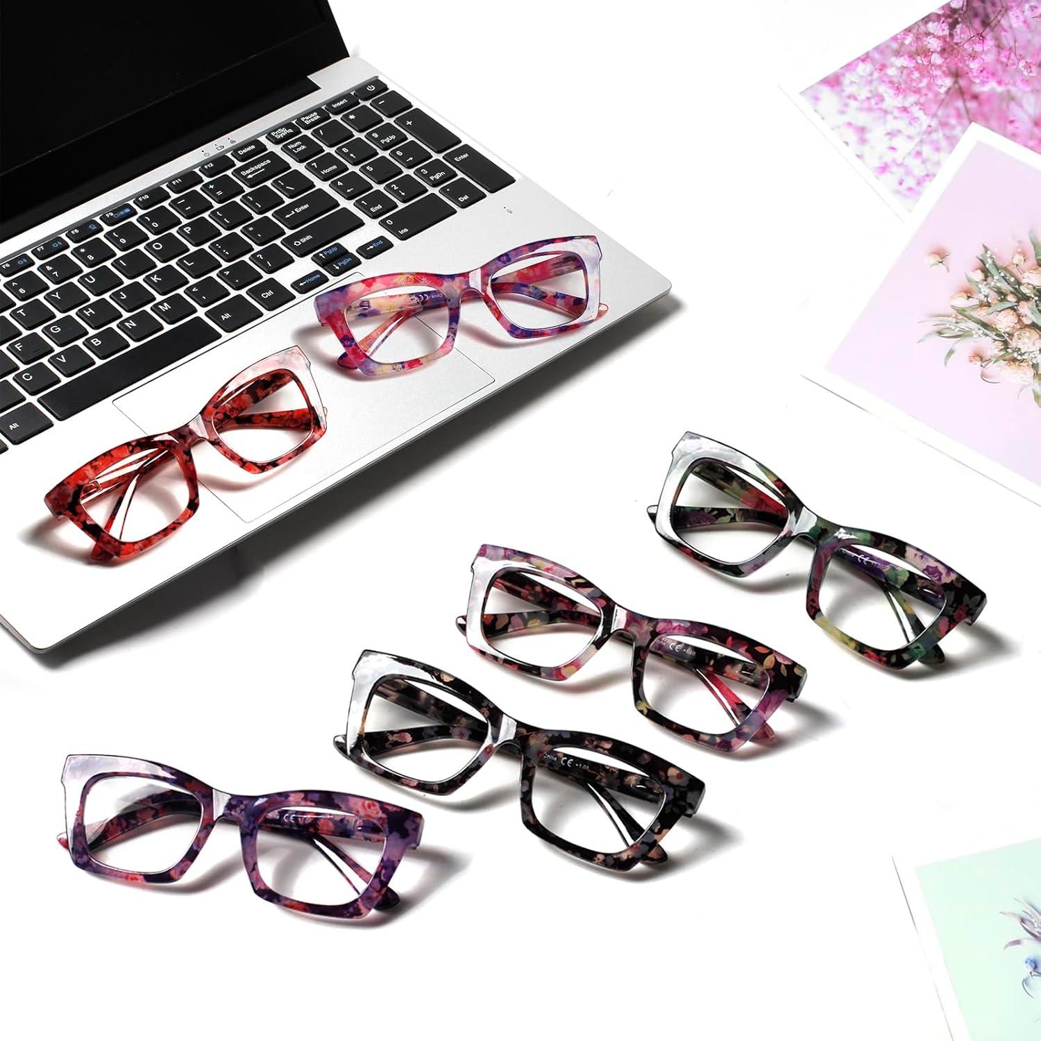 Paquete de 6 Gafas de Lectura ZOECENT con Bloqueo Luz Azul