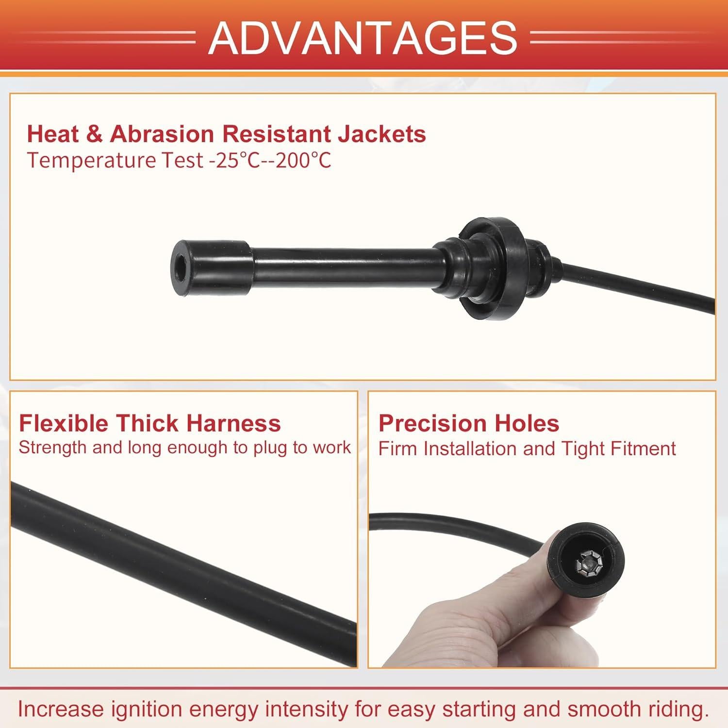 Cables de Bujía de Bobina de Encendido ACROPIX 7mm para Mitsubishi