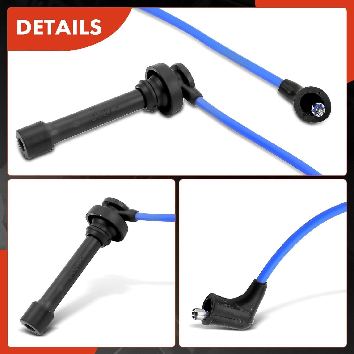 Juego de Cables de Bujía A-Premium 7mm para Chrysler, Dodge y Mitsubishi