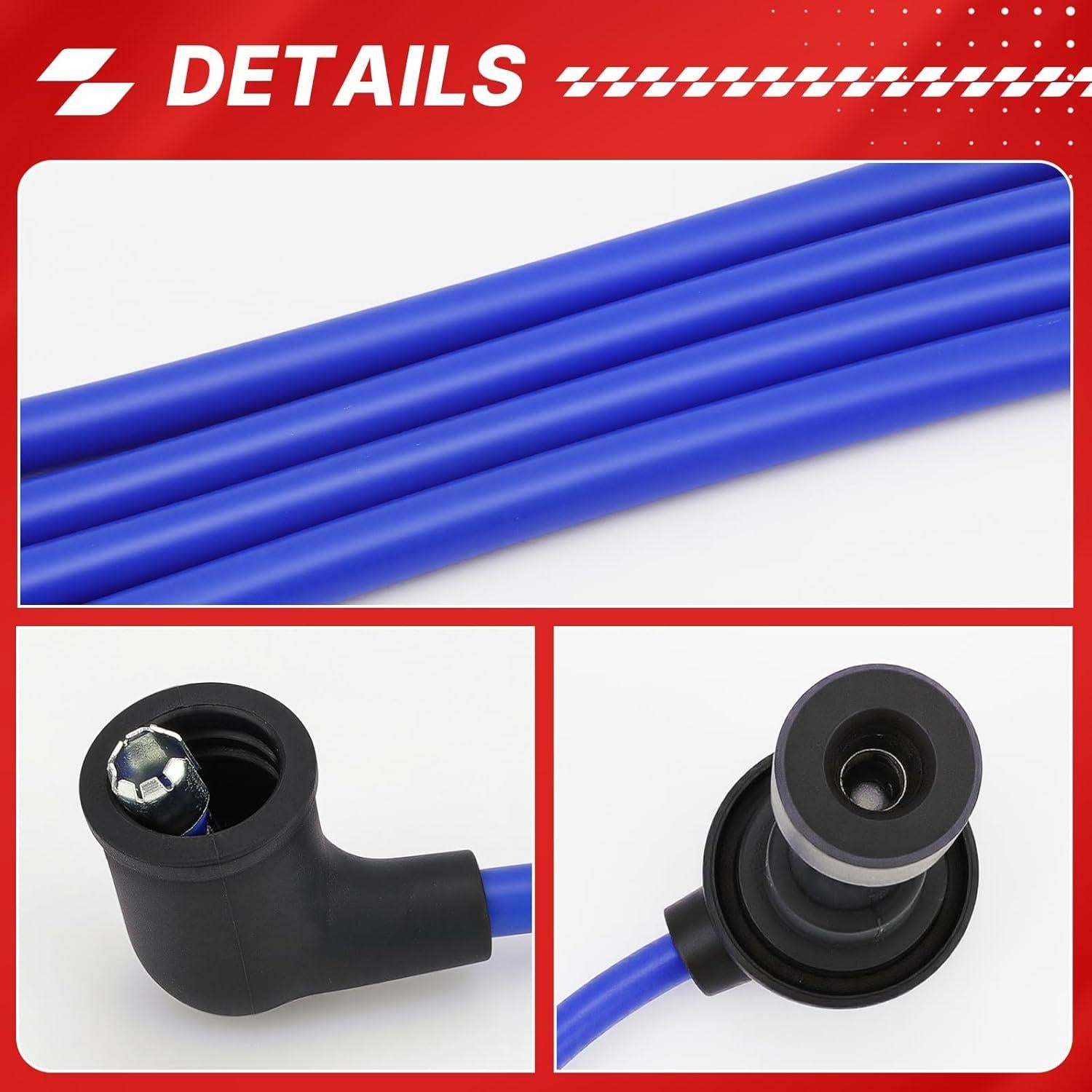 Kit de Cables de Bujía Fit4drive RC-HE76 para Honda y Acura