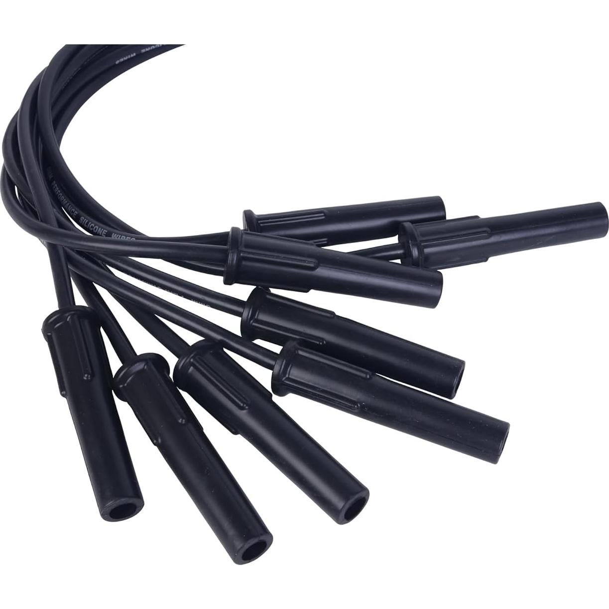 Juego de Cables de Bujía Silicona RLP 8mm Negro para Ford FE