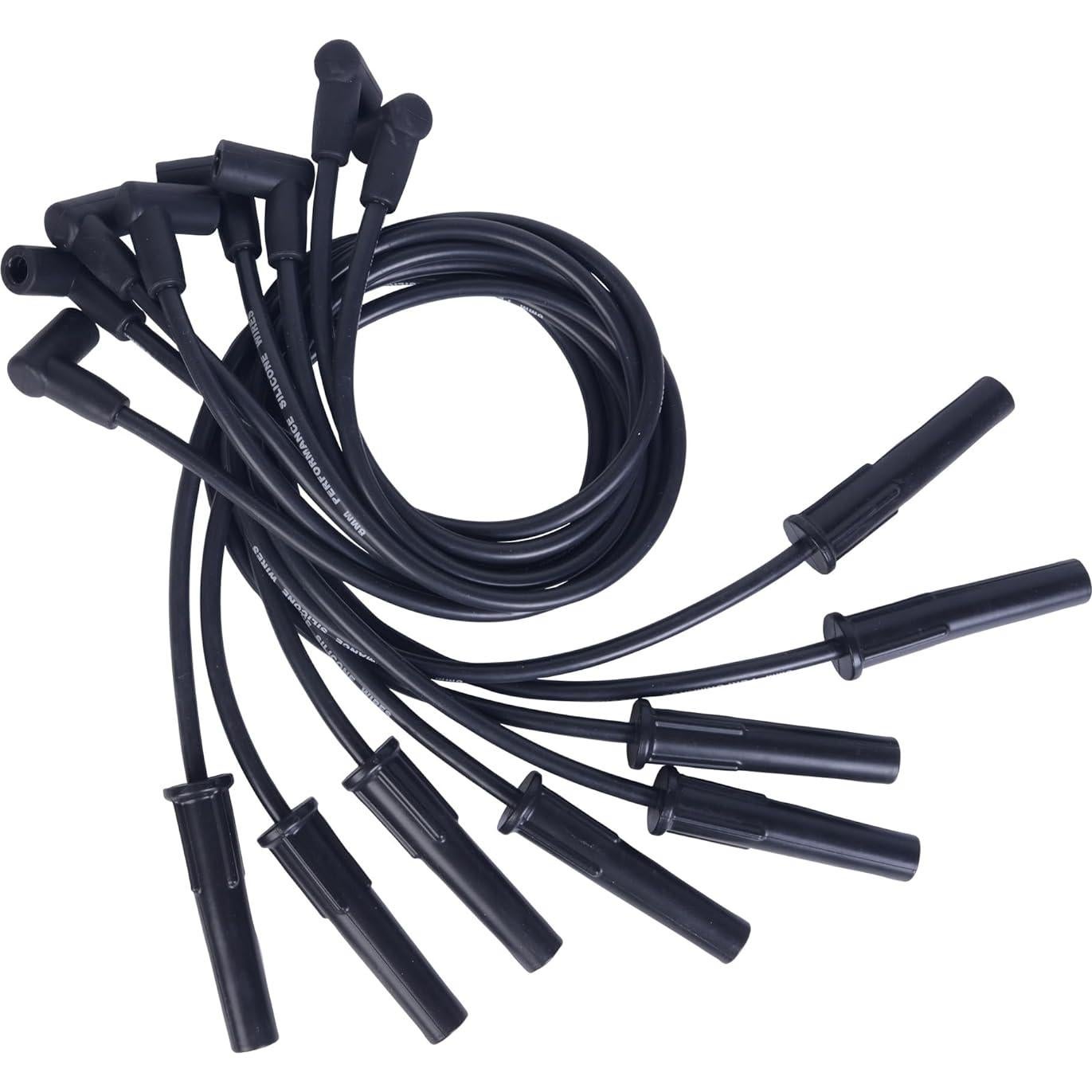 Juego de Cables de Bujía Silicona RLP 8mm Negro para Ford FE