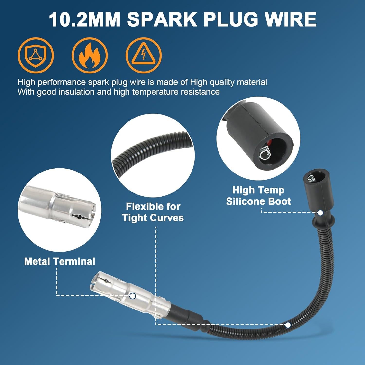 Juego de Cables de Encendido de Bujía JDMSPEED para Mercedes Benz