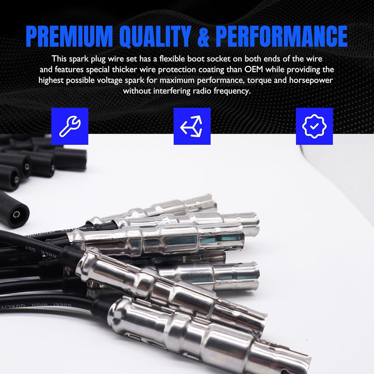 Juego de Cables de Bujía OXCANO 16 PCS Compatible Mercedes-Benz