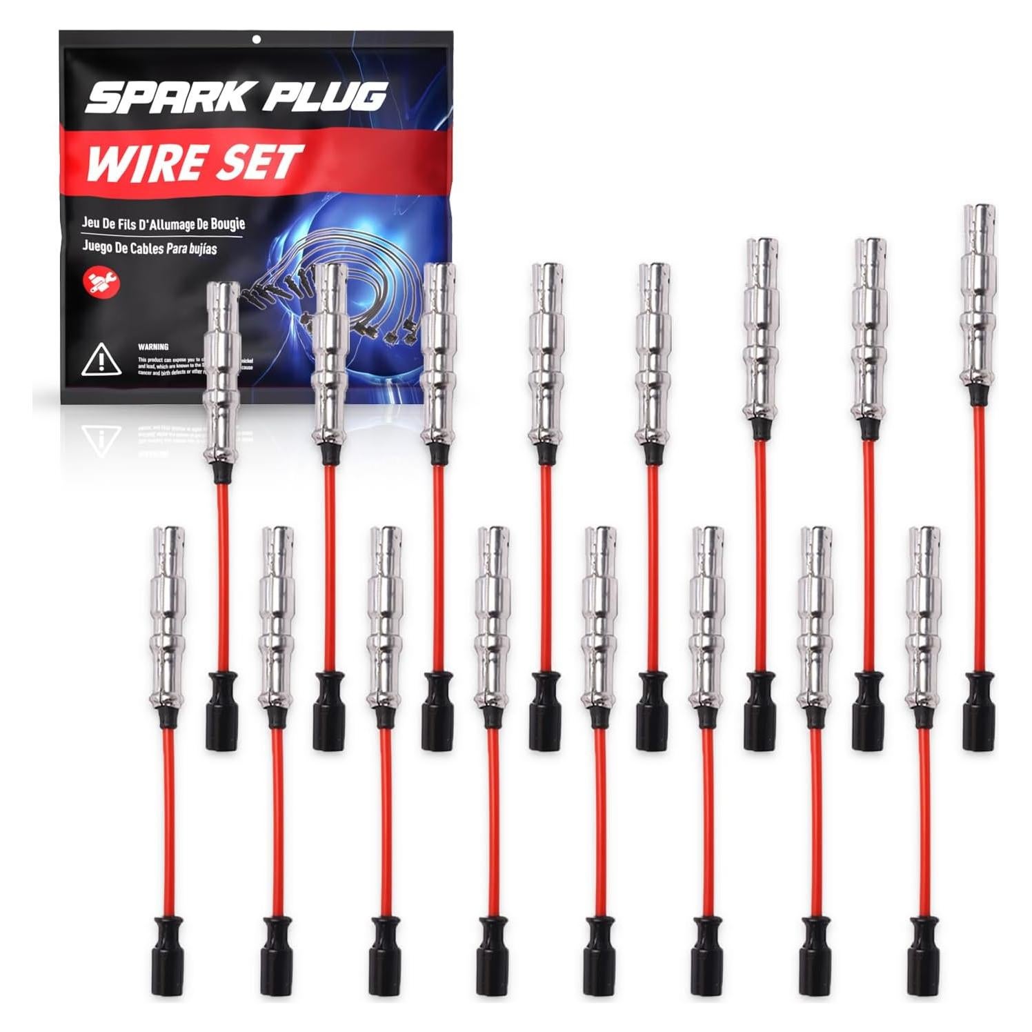 Juego de Cables de Bujía ENA Rojo 8mm para Mercedes-Benz