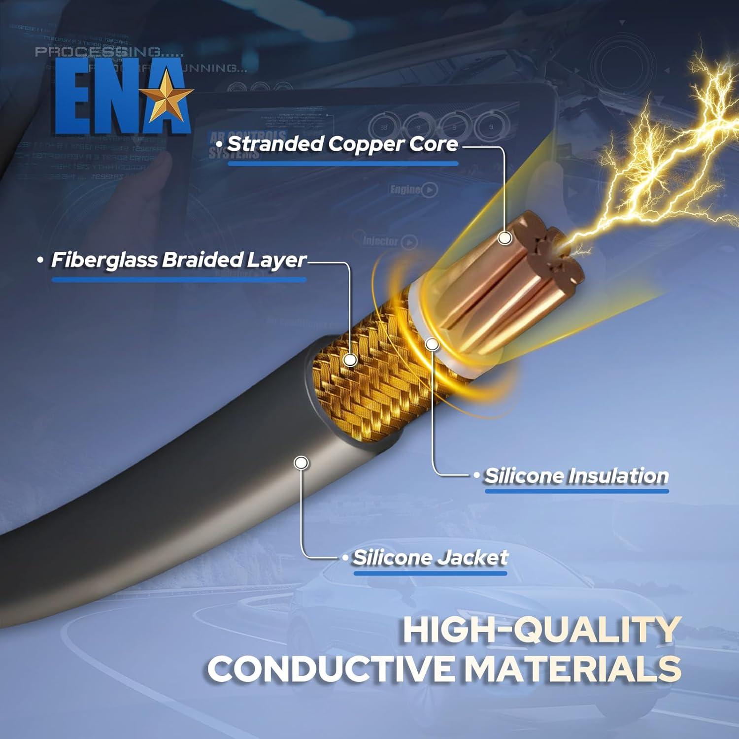 Juego de Cables de Bujía ENA Rojo 8mm para Mercedes-Benz