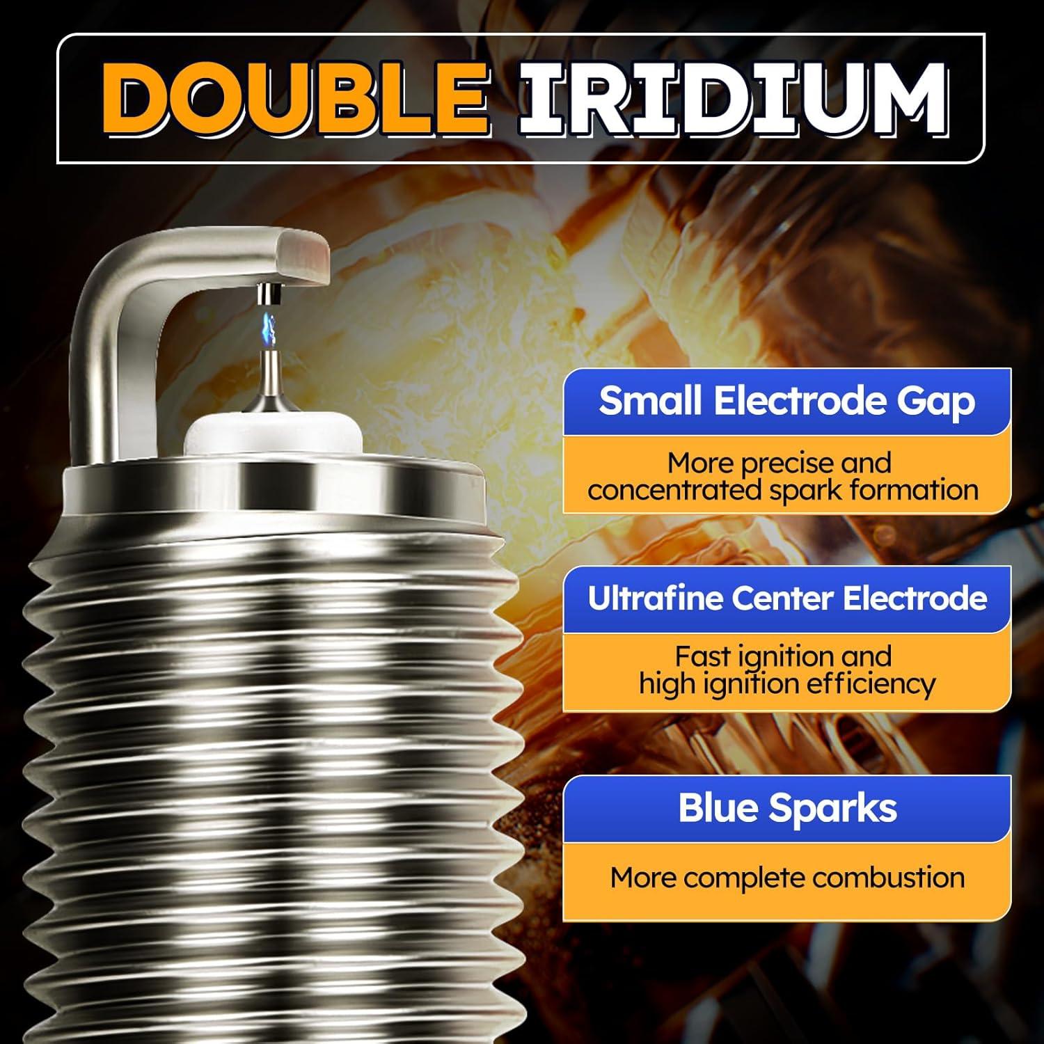 Bujía Doble Iridio X4XZ Compatible Mercedes-Benz y Dodge - Juego de 6