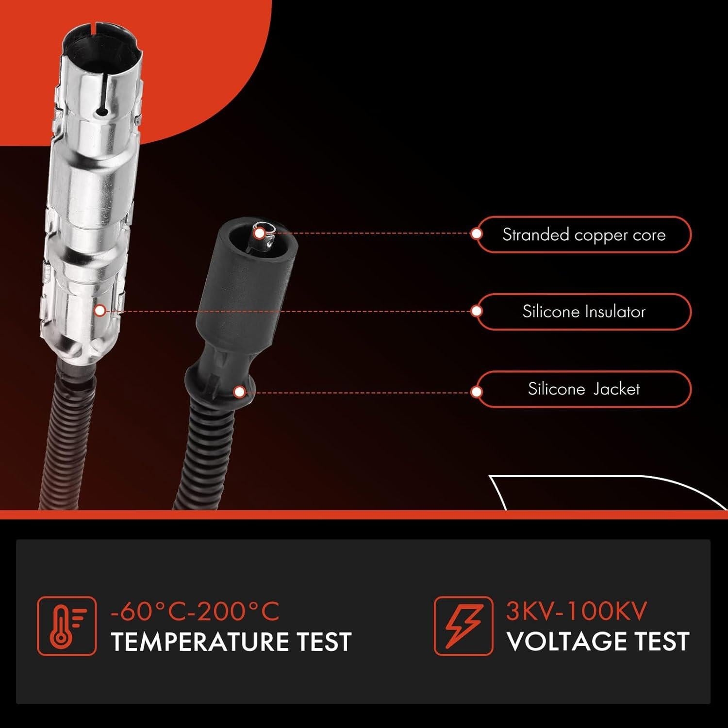 Cables de Bujía A-Premium 12 Compatible Chrysler y Mercedes
