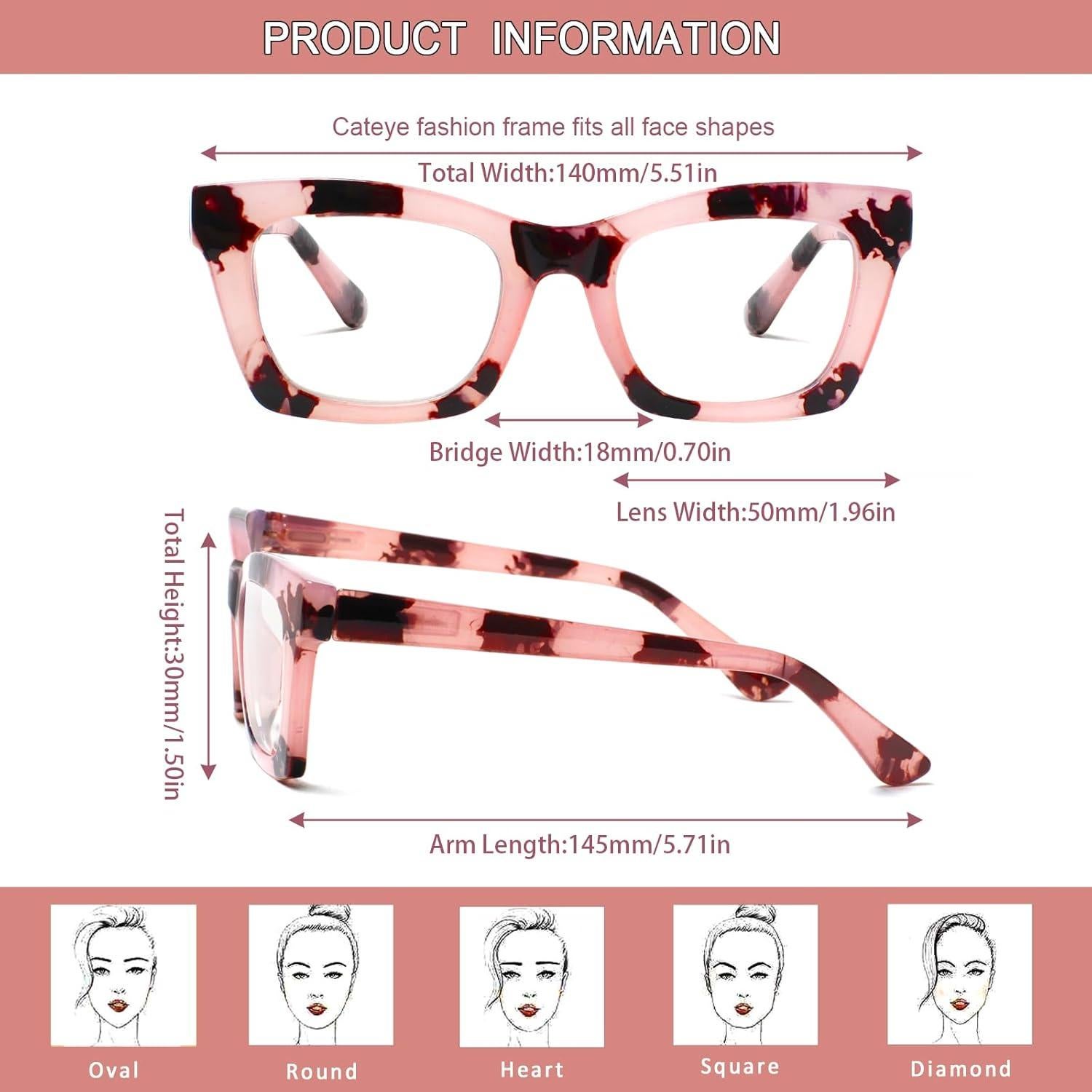 Paquete de 6 Gafas de Lectura ZOECENT con Bloqueo Luz Azul