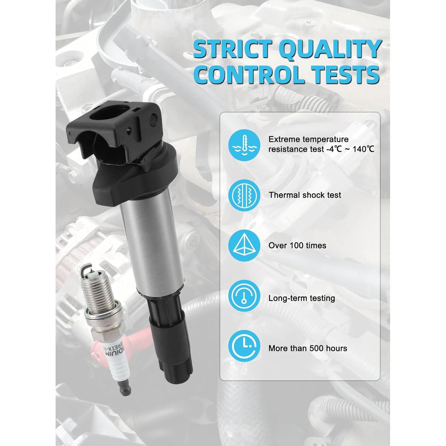 Juego de 6 Bobinas de Encendido y Bujías Iridio TAUTOY UF522