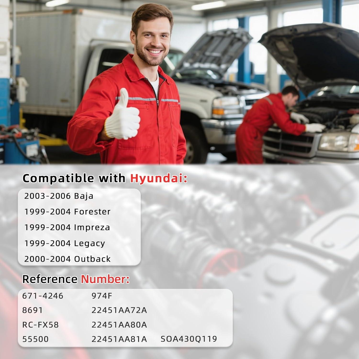 Juego de 4 Cables de Bujía y 4 Bujías Iridio MUZMIOZ para Subaru