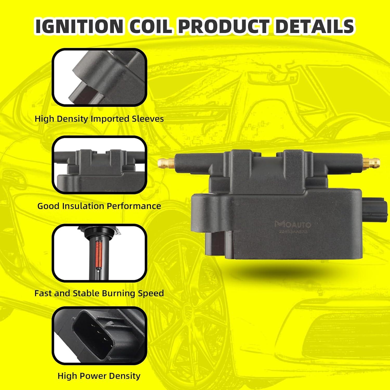 Kit Bobinas de Encendido MOAUTO UF240 + 4 Bujías Iridio Subaru