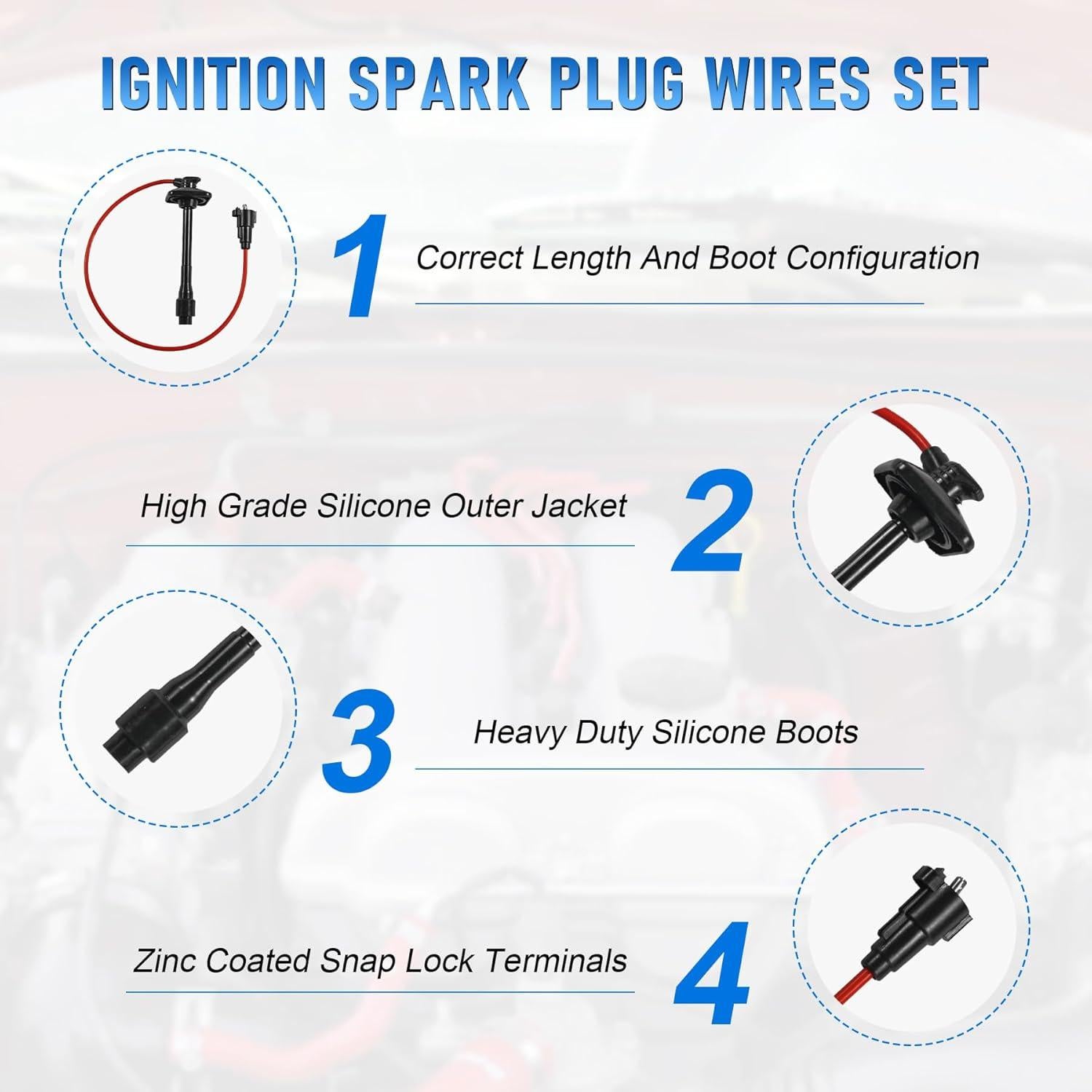 Cables de Bujía de Encendido JDMSPEED para Toyota 2.2L 1997-2001