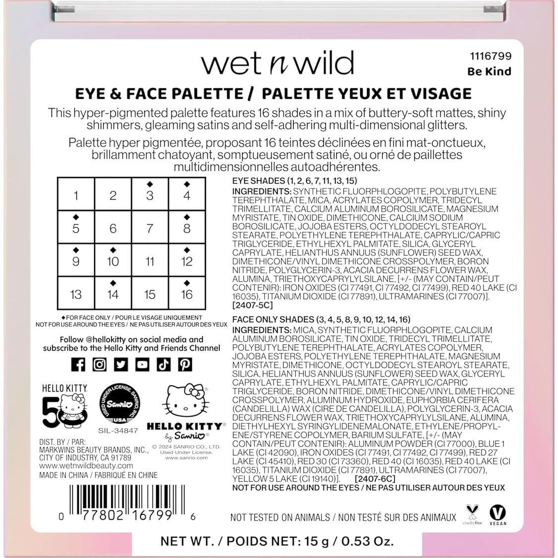Paleta de Ojos y Rostro Wet n Wild 2 en 1 - SÉ Amable