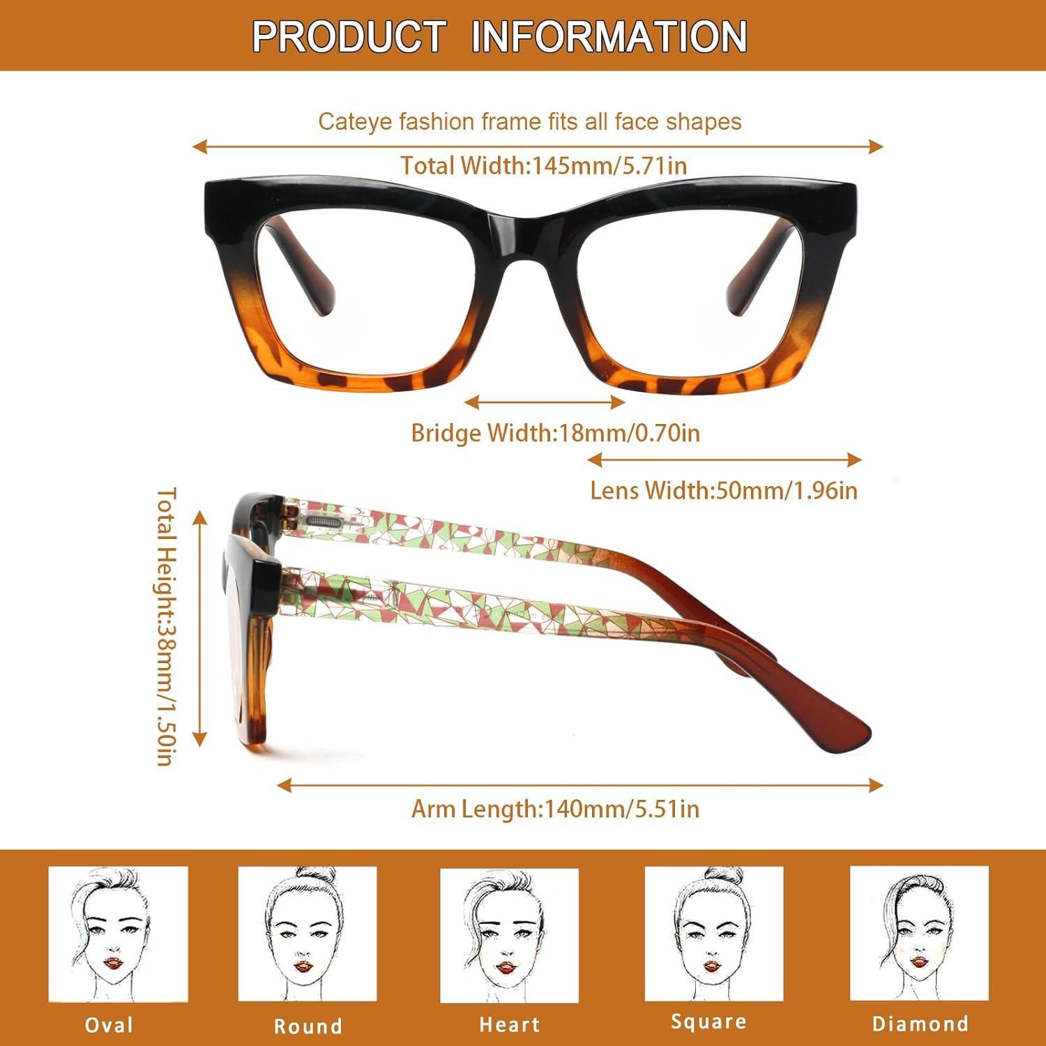 Paquete de 6 Gafas de Lectura ZOECENT con Bloqueo Luz Azul