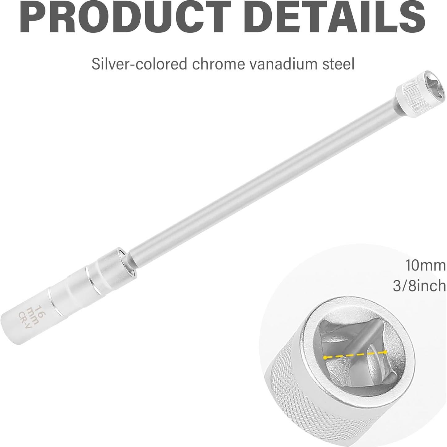 Juego de Llaves de Bujía Magnéticas IHOTDER 16mm 12 Puntos