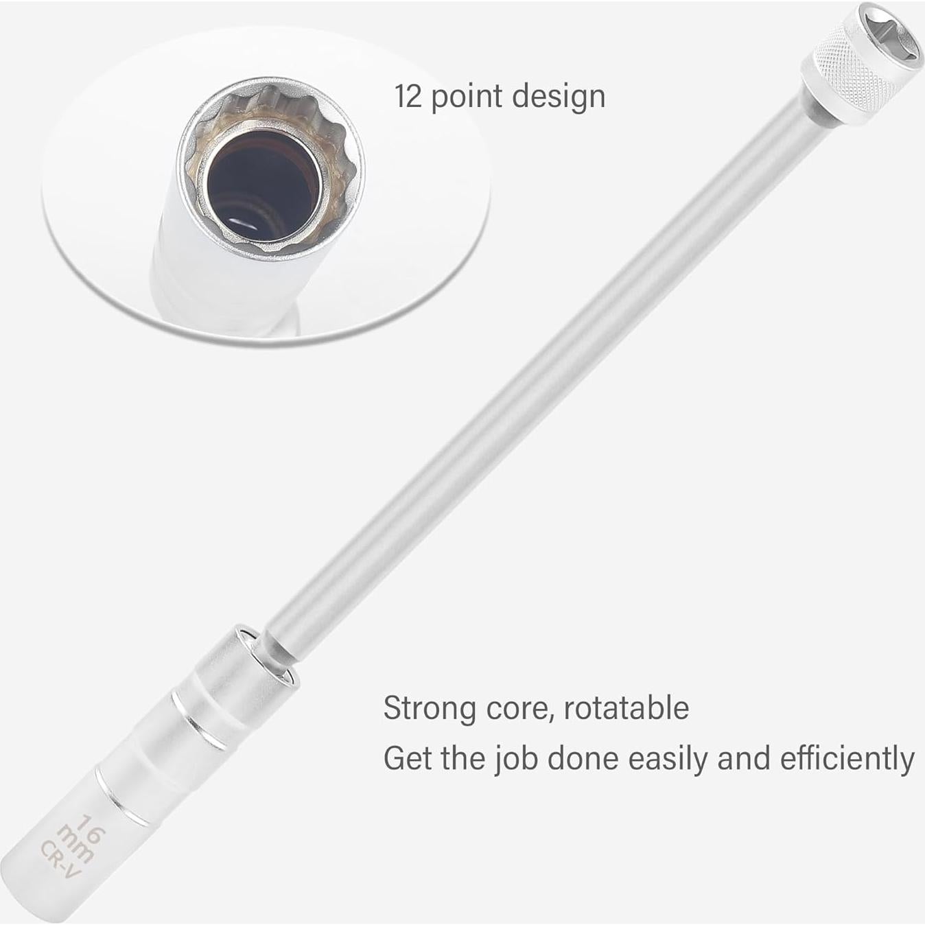 Juego de Llaves de Bujía Magnéticas IHOTDER 16mm 12 Puntos