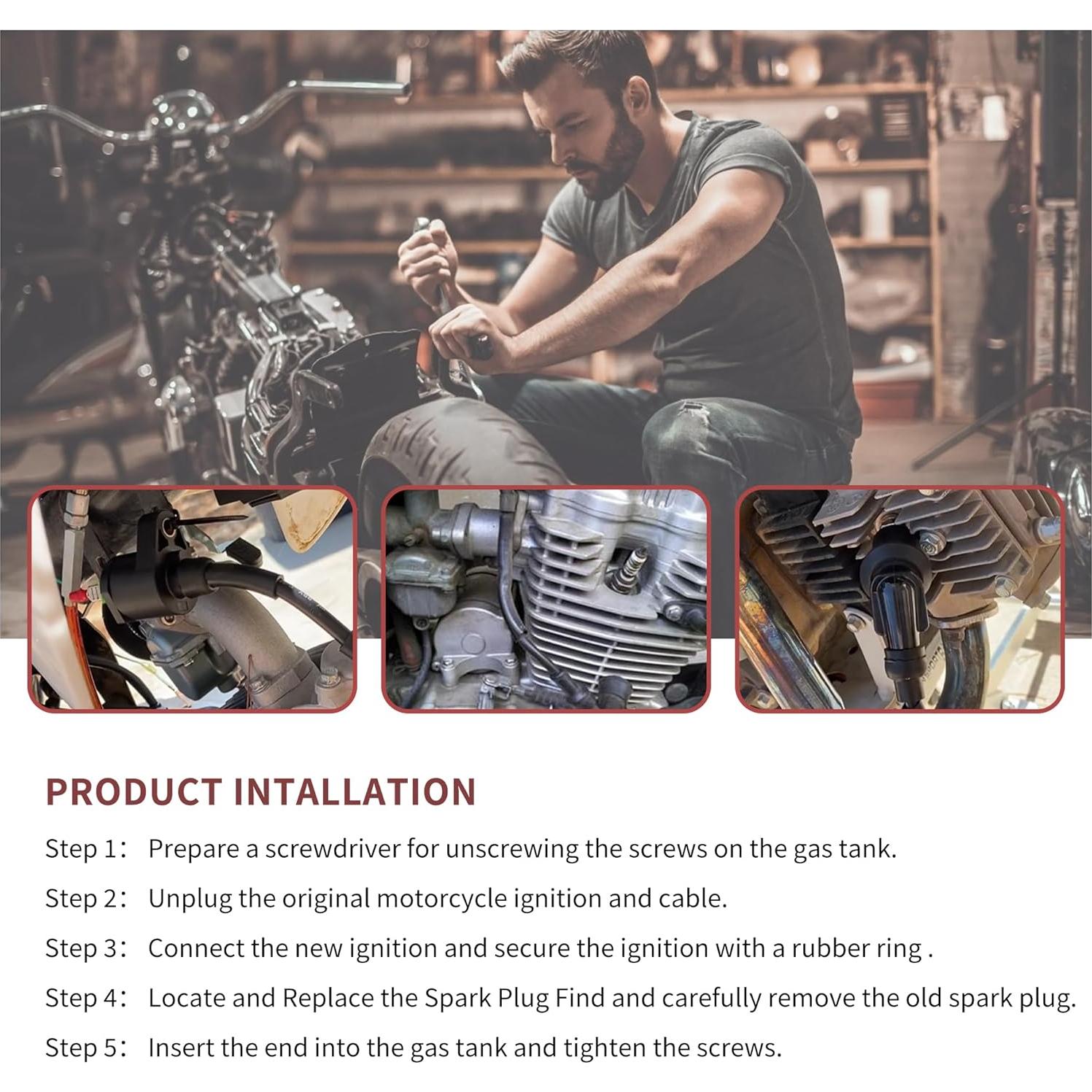 Juego Bobina de Encendido GY6 + Bujía A7TC 50cc-150cc