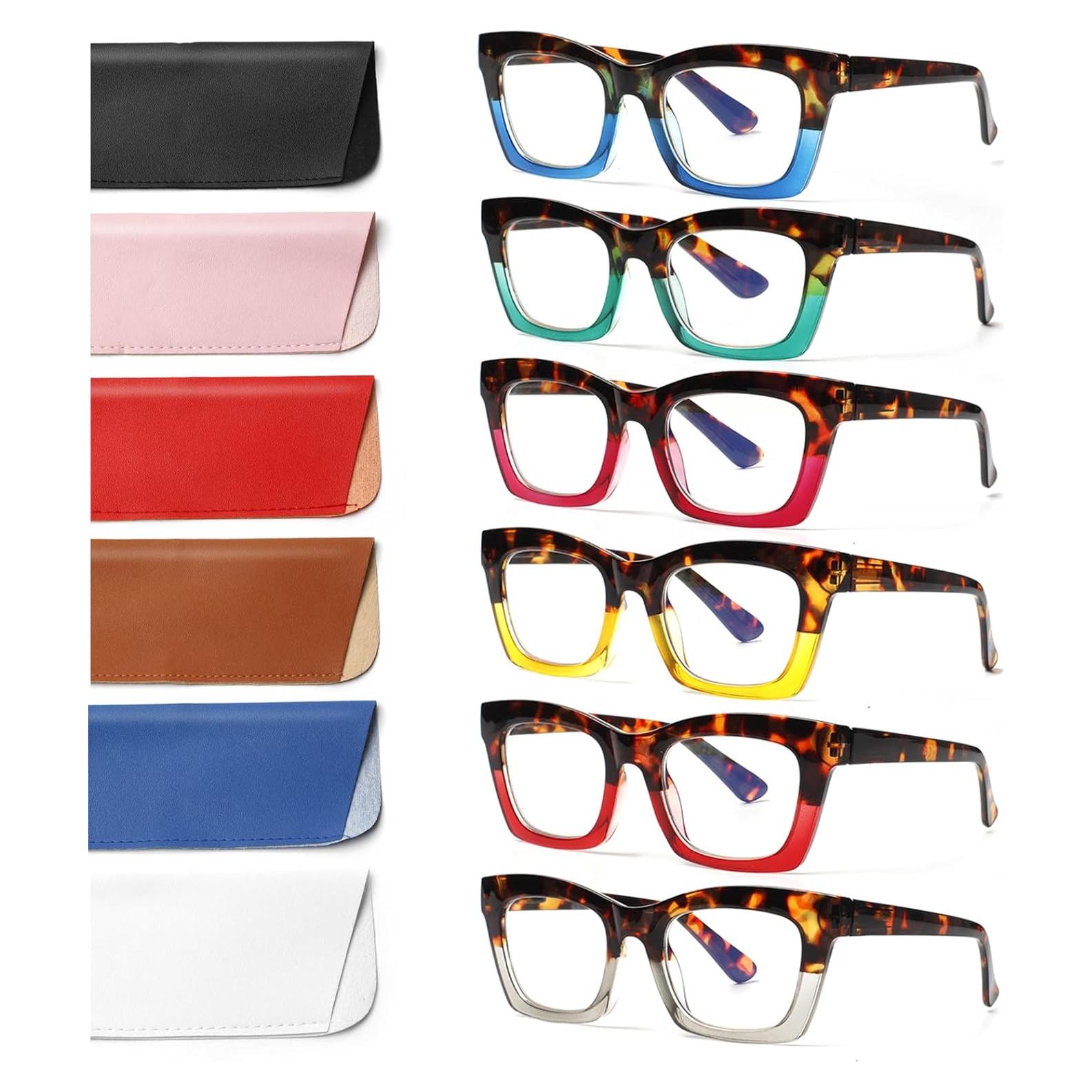 Paquete de 6 Gafas de Lectura ZOECENT con Bloqueo Luz Azul