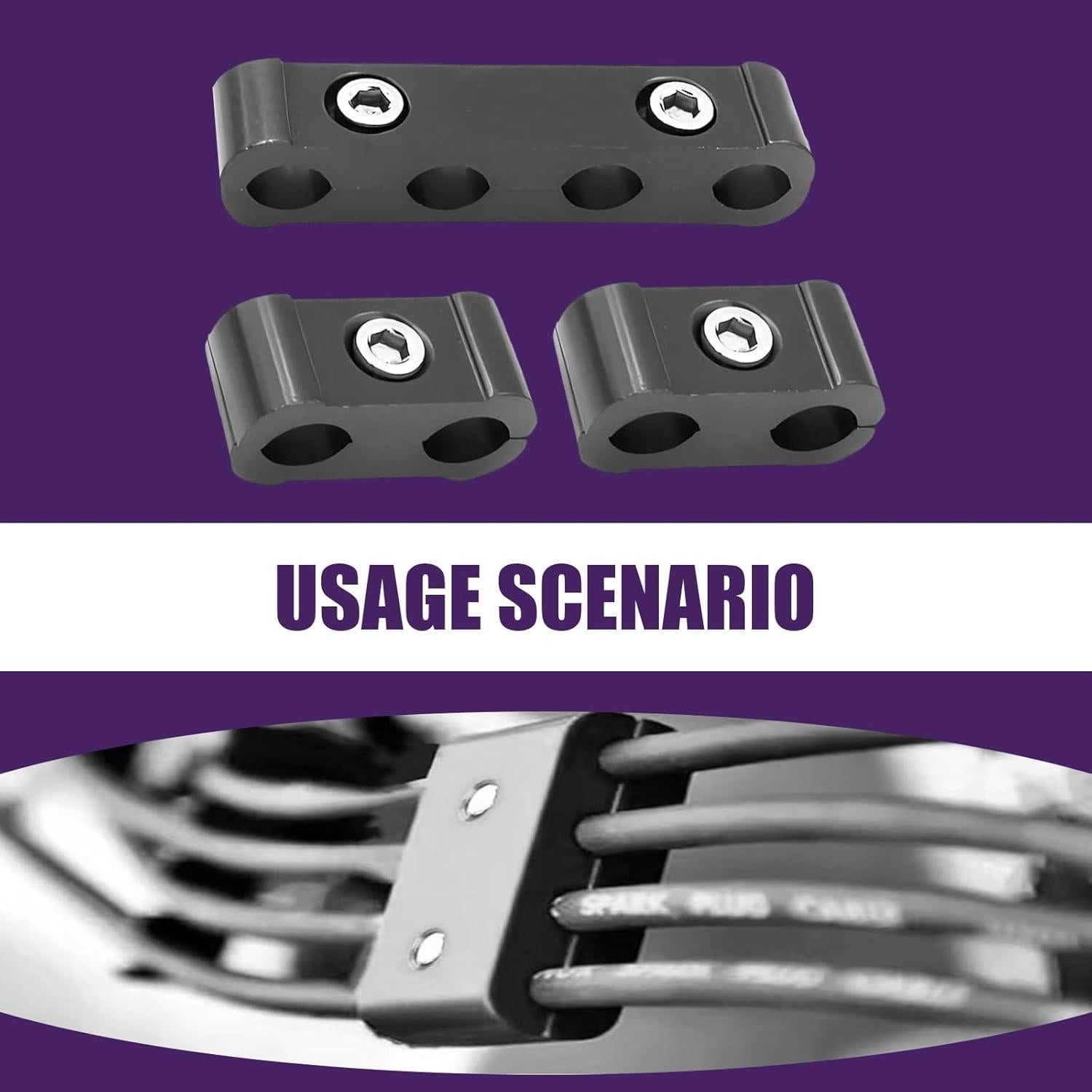 Pack 12 Retenedores de Cable de Bujía Yumfugu - Universal