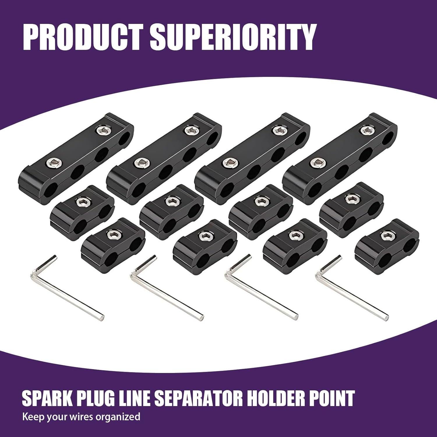 Pack 12 Retenedores de Cable de Bujía Yumfugu - Universal