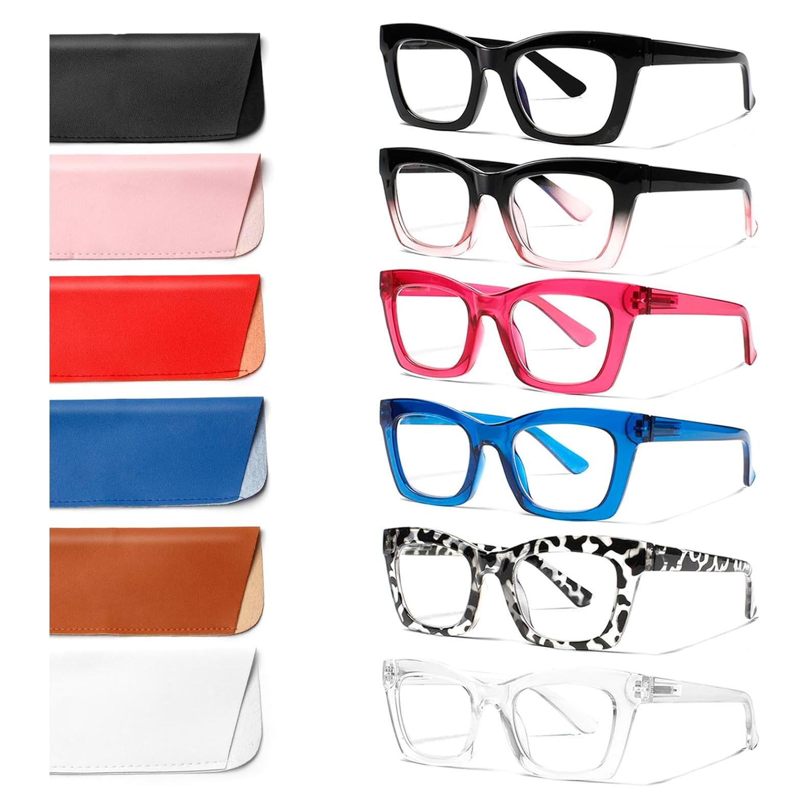 Paquete de 6 Gafas de Lectura ZOECENT con Bloqueo Luz Azul