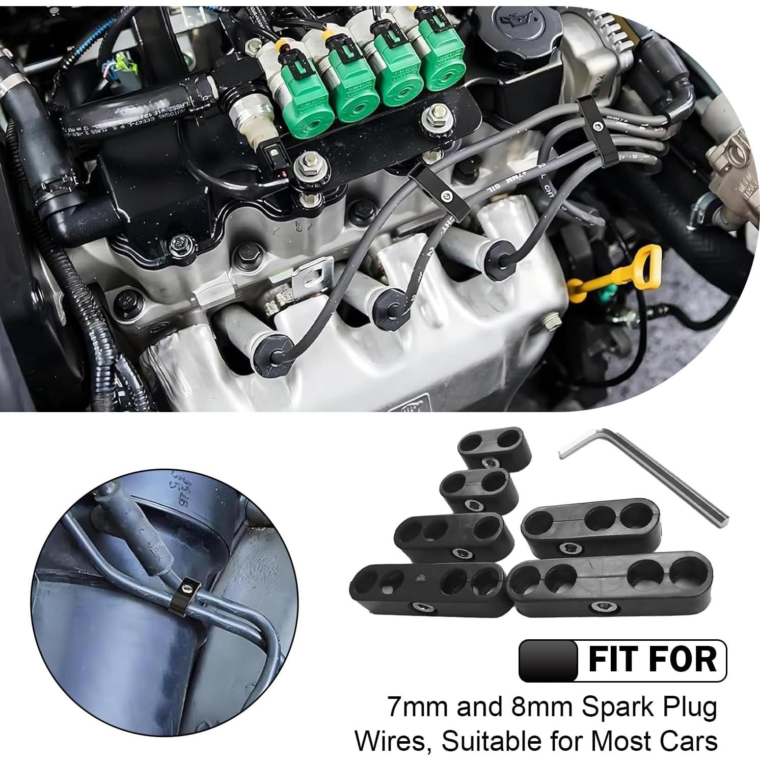 Separadores de Bujías Shakas 12 PCS para Cables 7-8 mm