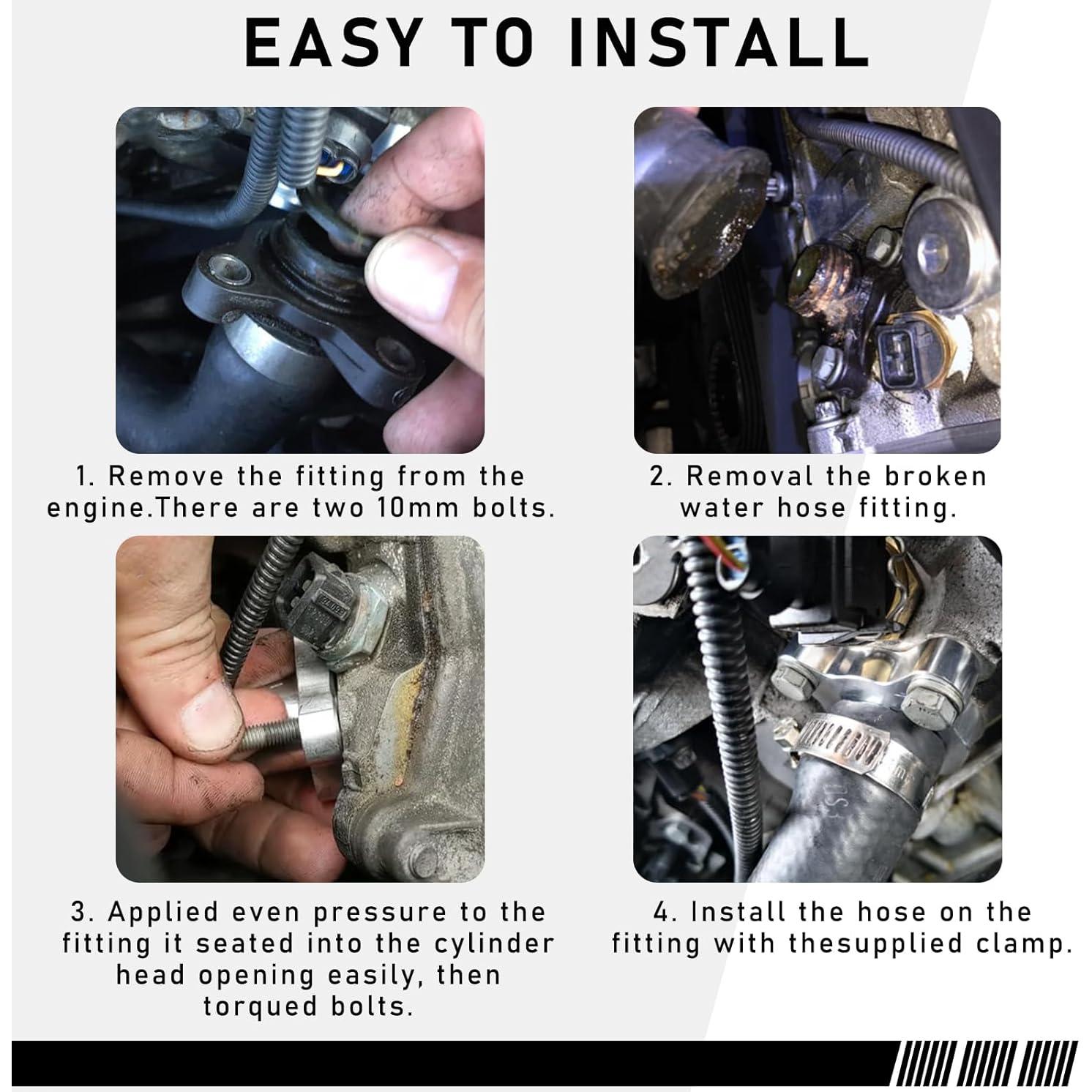 Kit de Conexión de Manguera de Agua Dickno Aluminio 4.29x5.41cm