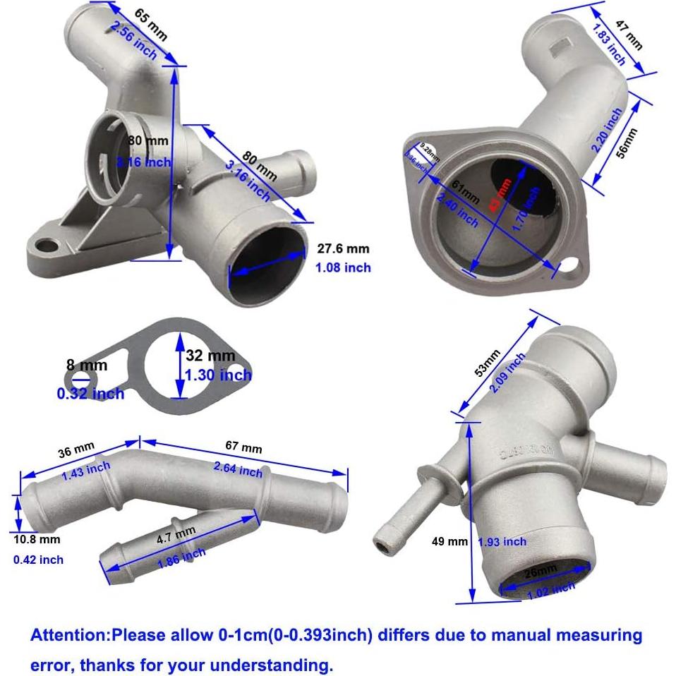 Conector de Manguera de Refrigerante Banwinoto para VW Audi 1.8T