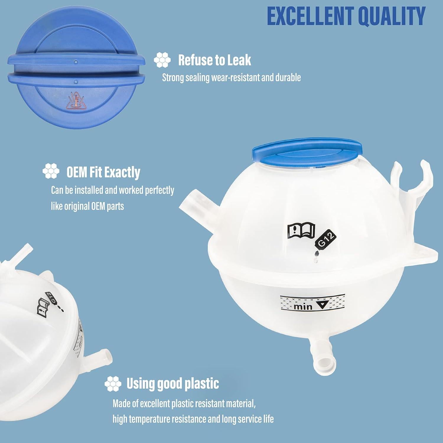 Tanque de Refrigerante LEIMO para VW Jetta Golf Audi A3 0.47kg