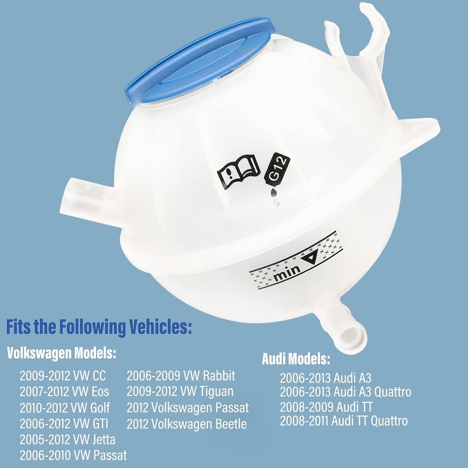 Tanque de Refrigerante LEIMO para VW Jetta Golf Audi A3 0.47kg