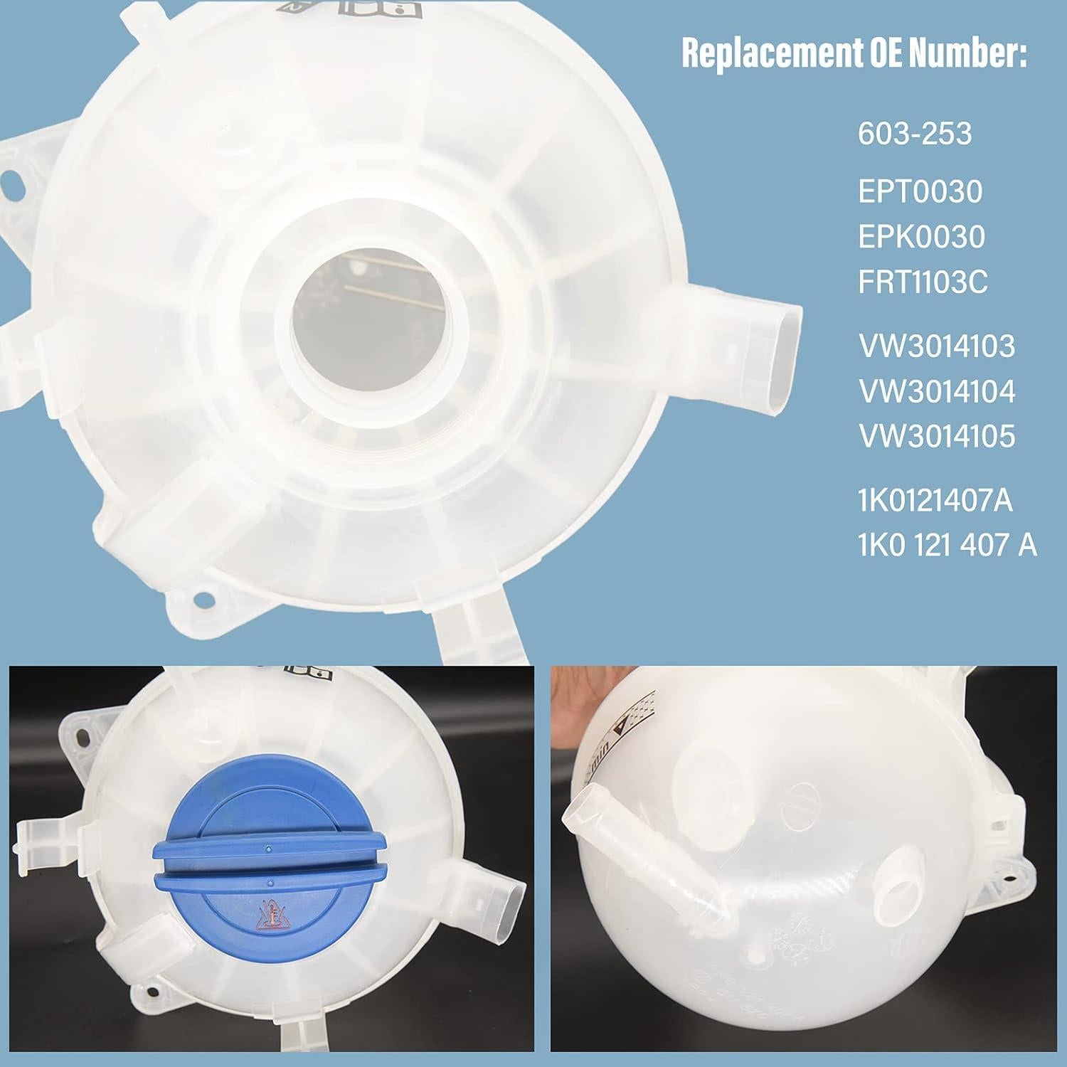 Tanque de Refrigerante LEIMO para VW Jetta Golf Audi A3 0.47kg