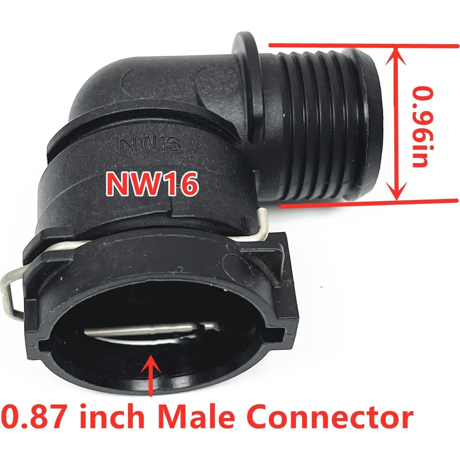 Conector de Manguera de Refrigerante FEEDUN 2.21 a 2.44 cm