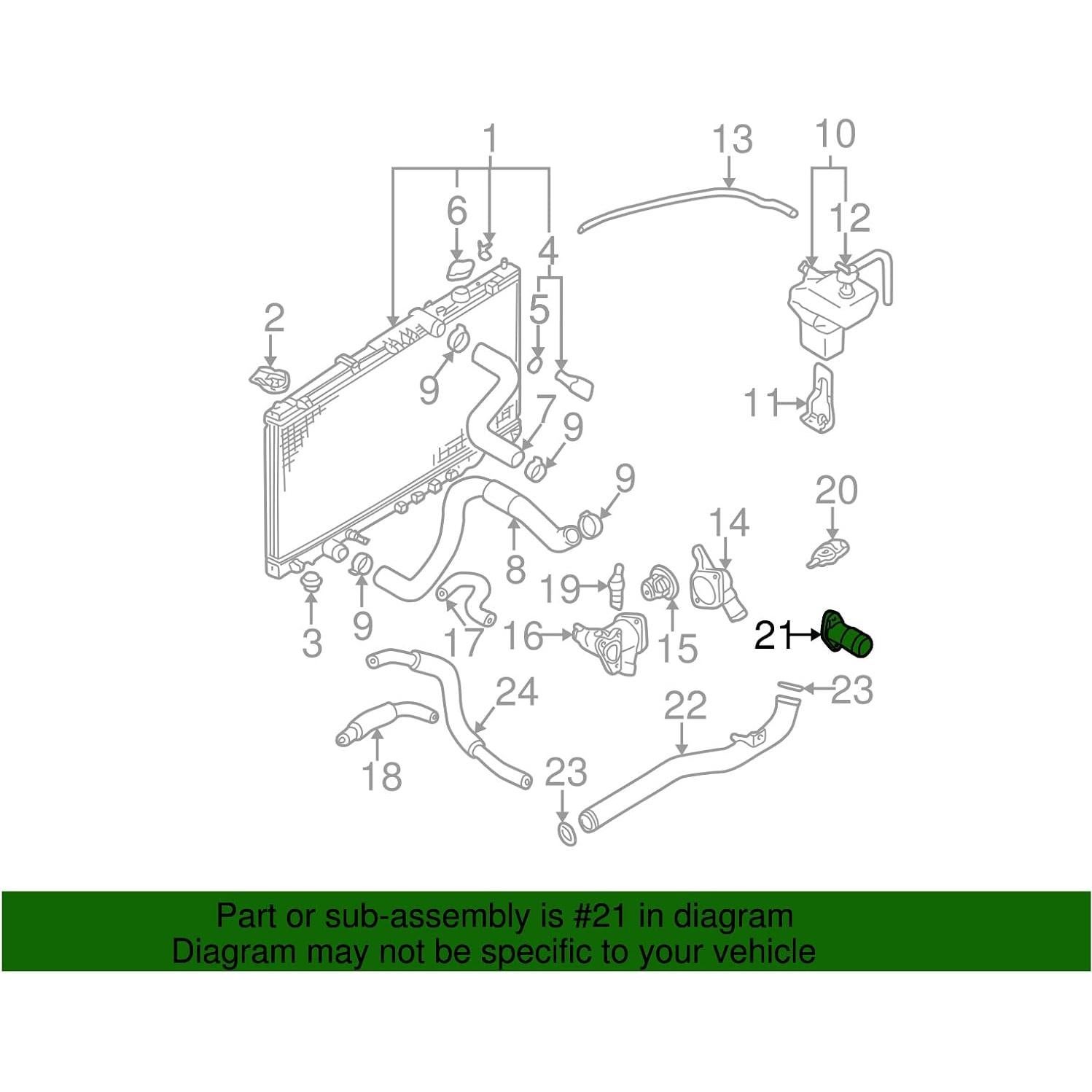Brida de Salida de Refrigerante Mitsubishi MD326766