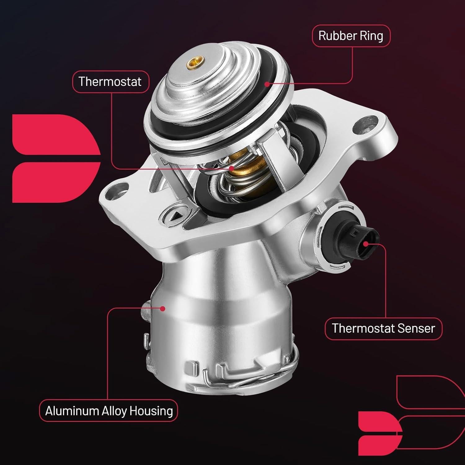 Carcasa de Termostato de Refrigerante BDFHYK 34704 Aluminio