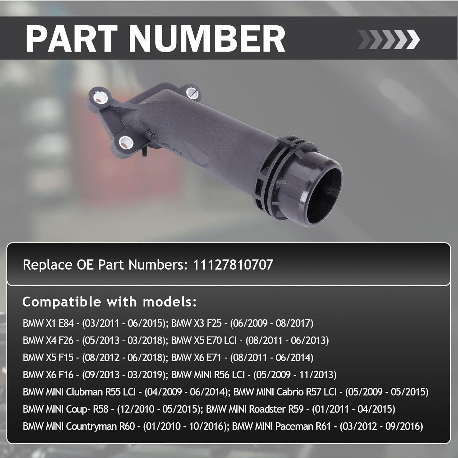 Brida de Refrigerante CYEXAO 11127810707 para BMW/Audi/Mercedes