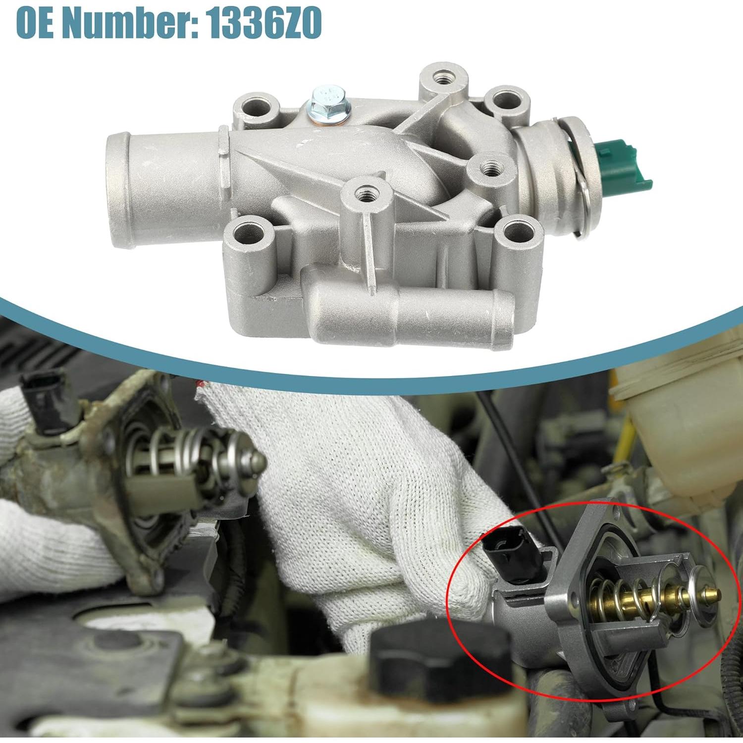 Carcasa de Termostato uxcell 1336Z0 para Peugeot 206 2003-2009