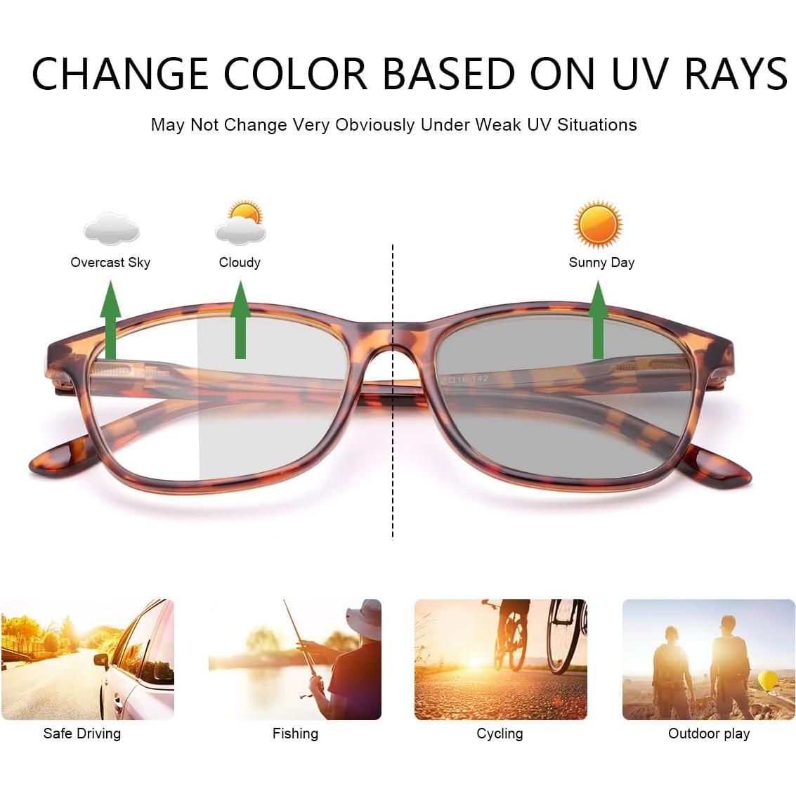 Gafas Fotoquímicas YIMI para Miopía Unisex con UV400