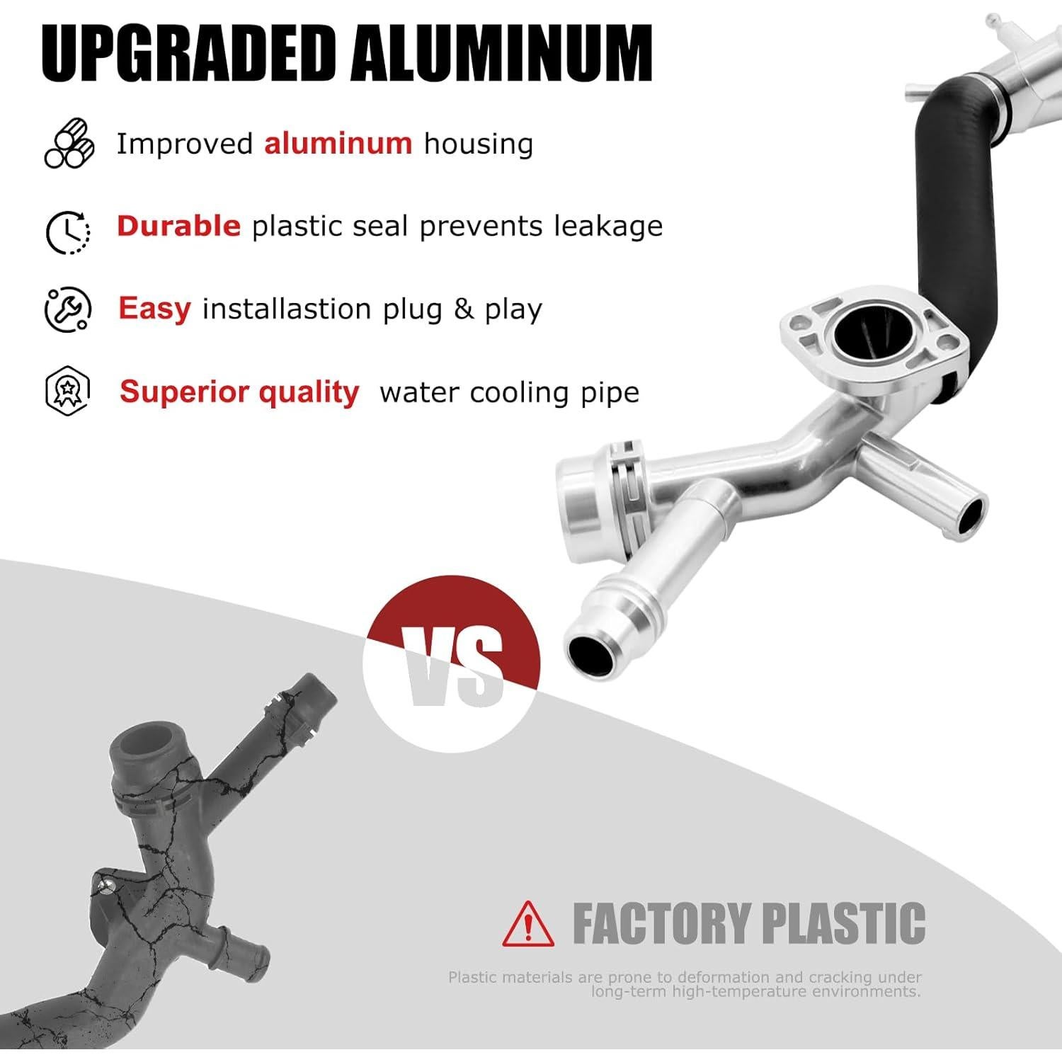 Tubería de Radiador de Refrigerante Aluminio Audi A4 A6 3.0L 3.2L