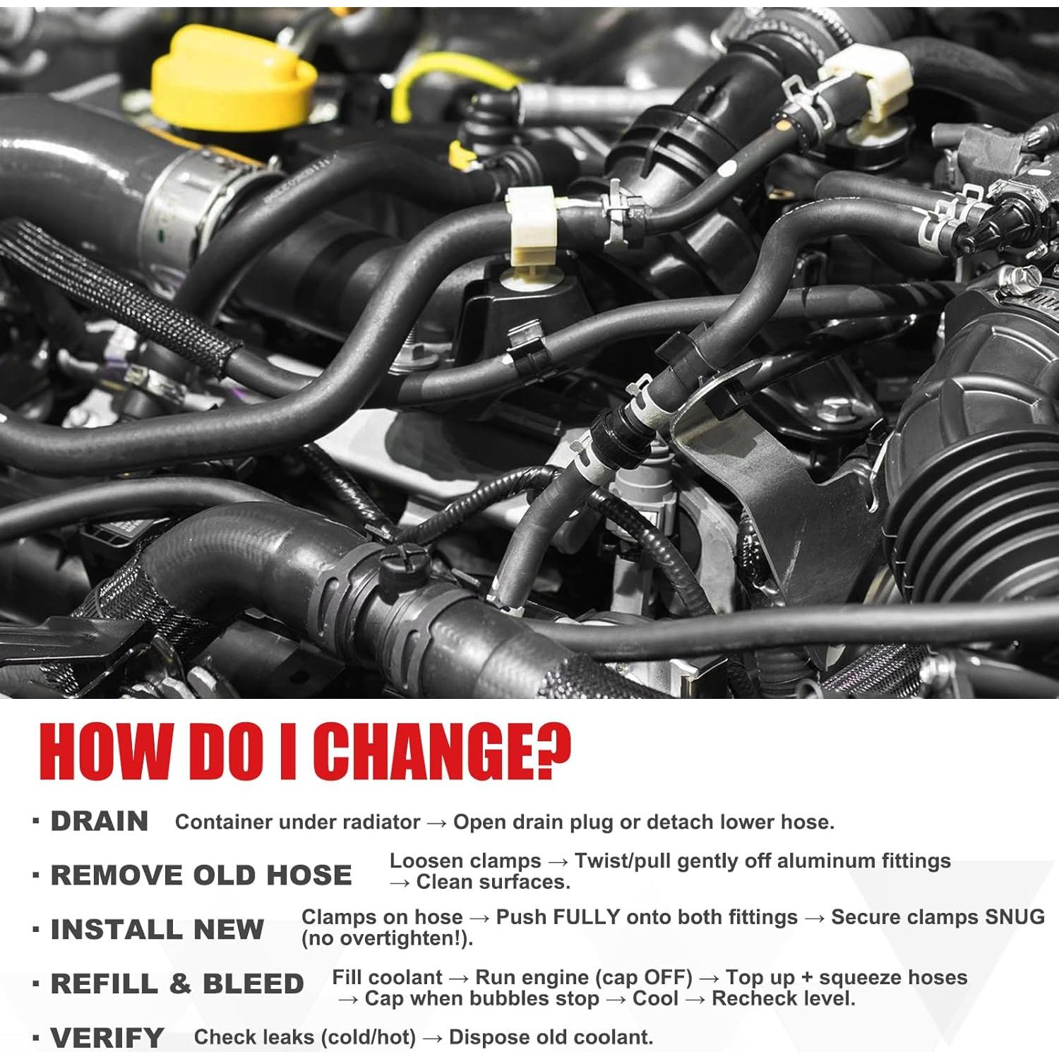 Tubería de Radiador de Refrigerante Aluminio Audi A4 A6 3.0L 3.2L